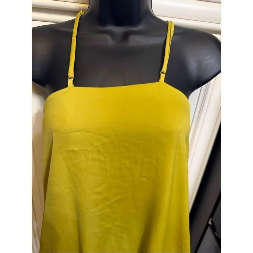 Forever 21 Contemporary Women's Halter Cross Back Cami Slip Dress Mustard Small